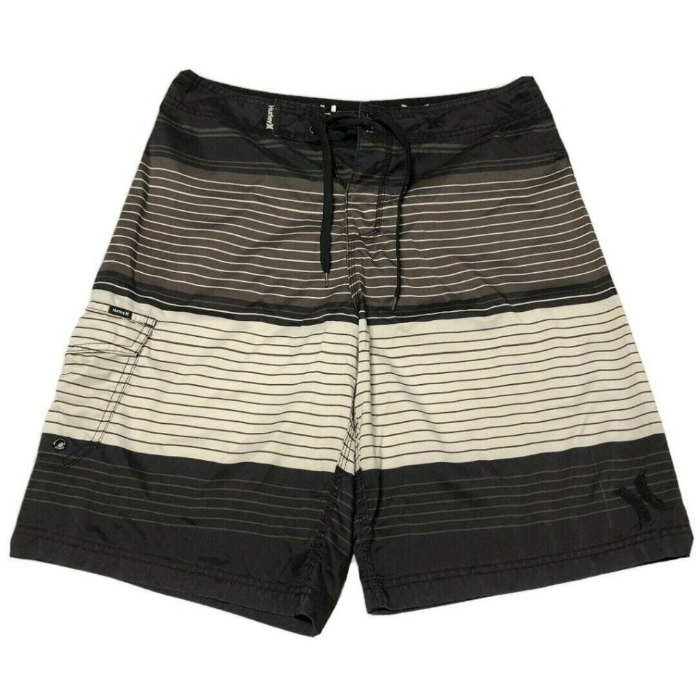 Mens Hurley Board Swim Trunks Size 32 Pocket Boardshorts Surf Shorts